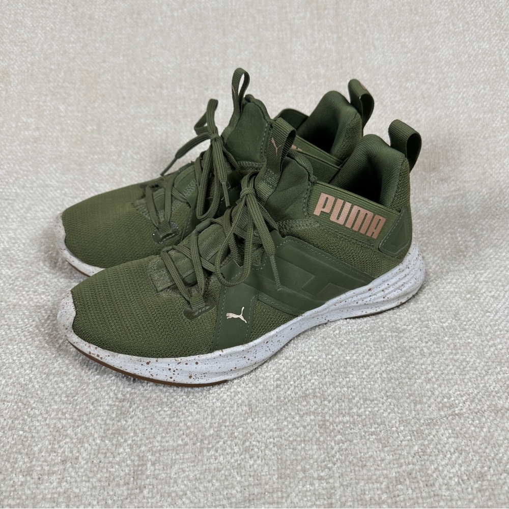 PUMA Retaliate Olive Green Training Sneakers Womens Size 6 Athletic